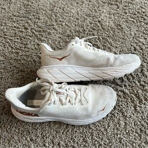 Hoka One One Arahi 7 Women's 10.5 B White Rose Gold Running Shoes 1147851 BSG